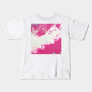 White And Pink Pattern Kids T-Shirt